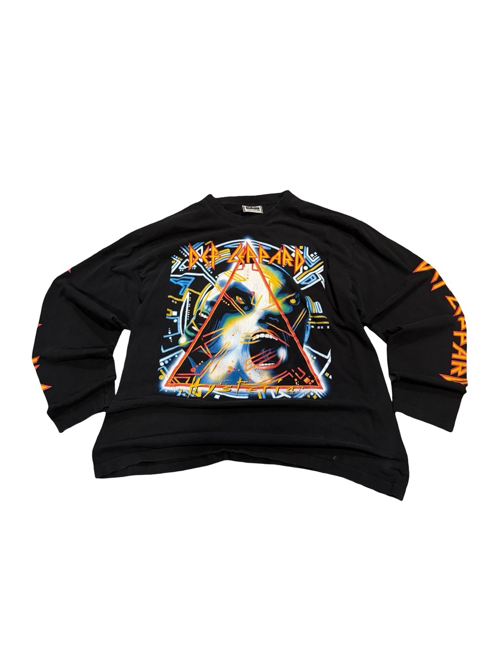 Vintage the roxx Def Leppard Black Long-Sleeve Graphic Tee